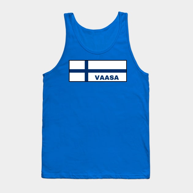 Vaasa City in Finnish Flag Tank Top by aybe7elf